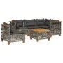 Set de muebles de jardín 6 pzas y cojines ratán sintético gris de , Conjuntos de jardín - Ref: Foro24-3261843, Precio: 497,67...