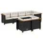 Set de sofás de jardín 7 pzas con cojines ratán sintético negro de , Conjuntos de jardín - Ref: Foro24-3261881, Precio: 548,9...