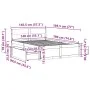 Solid pine wood bed frame with cushions 140x190 cm by , Beds and slatted bases - Ref: Foro24-3282354, Price: 247,20 €, Discou...