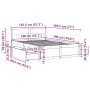Bed frame with pine wood drawers, brown wax finish, 140x190 cm. by , Beds and slatted bases - Ref: Foro24-3282356, Price: 289...