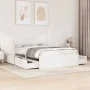 Bed frame with drawers made of white pine wood 120x190 cm by , Beds and slatted bases - Ref: Foro24-3282361, Price: 293,27 €,...
