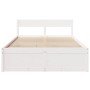 Bettgestell mit Schubladen aus weißem Kiefernholz 120x190 cm von , Betten und Lattenroste - Ref: Foro24-3282361, Preis: 307,5...