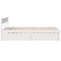 Bed frame with drawers made of white pine wood 120x190 cm by , Beds and slatted bases - Ref: Foro24-3282361, Price: 307,56 €,...
