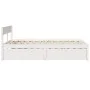 Bed frame with drawers made of white pine wood 120x190 cm by , Beds and slatted bases - Ref: Foro24-3282361, Price: 293,27 €,...
