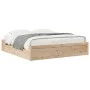Solid pine wood bed frame 200x200 cm by , Beds and slatted bases - Ref: Foro24-3282363, Price: 230,15 €, Discount: %