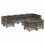 Set de sofás de jardín 10 pzas con cojines ratán sintético gris by , Garden sets - Ref: Foro24-3261999, Price: 816,13 €, Disc...