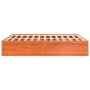 Estructura de cama madera maciza pino marrón cera 180x200 cm de , Camas y somieres - Ref: Foro24-3282368, Precio: 233,55 €