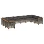 Set de sofás de jardín 10 pzas con cojines ratán sintético gris by , Garden sets - Ref: Foro24-3262023, Price: 858,77 €, Disc...