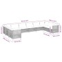Set de sofás de jardín 10 pzas con cojines ratán sintético gris by , Garden sets - Ref: Foro24-3262023, Price: 827,12 €, Disc...