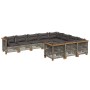 Garden sofa set 10 pieces with gray synthetic rattan cushions by , Garden sets - Ref: Foro24-3262035, Price: 827,12 €, Discou...
