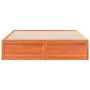 Estructura de cama madera maciza pino marrón cera 140x200 cm de , Camas y somieres - Ref: Foro24-3282377, Precio: 210,96 €, D...
