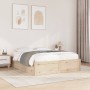 Solid pine wood bed frame 140x200 cm by , Beds and slatted bases - Ref: Foro24-3282375, Price: 185,14 €, Discount: %