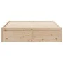 Solid pine wood bed frame 140x200 cm by , Beds and slatted bases - Ref: Foro24-3282375, Price: 177,87 €, Discount: %