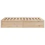 Solid pine wood bed frame 140x200 cm by , Beds and slatted bases - Ref: Foro24-3282375, Price: 177,87 €, Discount: %