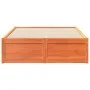 Estructura de cama madera maciza pino marrón cera 120x200 cm de , Camas y somieres - Ref: Foro24-3282380, Precio: 201,02 €, D...
