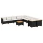 Gartensofagarnitur 11-teilig mit schwarzen Kissen aus synthetischem Rattan von , Gartensets - Ref: Foro24-3262049, Preis: 816...