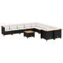 Set de sofás de jardín 11 pzas y cojines ratán sintético negro by , Garden sets - Ref: Foro24-3262049, Price: 815,15 €, Disco...