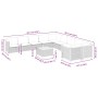Gartensofagarnitur 11-teilig mit schwarzen Kissen aus synthetischem Rattan von , Gartensets - Ref: Foro24-3262049, Preis: 815...