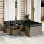 Set de muebles de jardín 9 pzas y cojines ratán sintético gris de , Conjuntos de jardín - Ref: Foro24-3266430, Precio: 577,35...