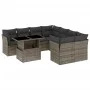 Gartenmöbel-Set 9-teilig mit grauen Polstern aus synthetischem Rattan von , Gartensets - Ref: Foro24-3266430, Preis: 573,81 €...