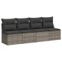Gartenmöbel-Set 9-teilig mit grauen Polstern aus synthetischem Rattan von , Gartensets - Ref: Foro24-3266430, Preis: 568,58 €...
