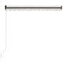 Manual retractable awning with cream LED 300x250 cm by vidaXL, Awnings - Ref: Foro24-3055221, Price: 277,01 €, Discount: %