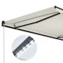Manual retractable awning with cream LED 300x250 cm by vidaXL, Awnings - Ref: Foro24-3055221, Price: 277,01 €, Discount: %