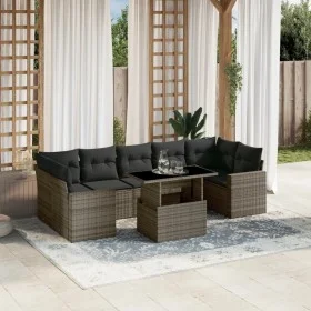 Set de sofás de jardín y cojines 8 piezas ratán sintético gris by , Garden sets - Ref: Foro24-3267150, Price: 529,91 €, Disco...