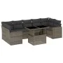 Gartensofa-Set und Kissen, 8-teilig, aus grauem Kunst-Rattan. von , Gartensets - Ref: Foro24-3267150, Preis: 529,39 €, Rabatt: %