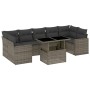 Set de sofás de jardín y cojines 8 piezas ratán sintético gris de , Conjuntos de jardín - Ref: Foro24-3267150, Precio: 530,17 €