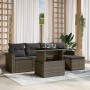 Gartenmöbel-Set, 6-teilig, mit grauen Polstern aus synthetischem Rattan. von , Gartensets - Ref: Foro24-3267240, Preis: 376,4...