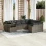 Set de sofás de jardín 10 pzas con cojines ratán sintético gris by , Garden sets - Ref: Foro24-3267510, Price: 628,32 €, Disc...
