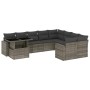 Set de sofás de jardín 10 pzas con cojines ratán sintético gris by , Garden sets - Ref: Foro24-3267510, Price: 629,99 €, Disc...