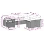 Set de sofás de jardín 10 pzas con cojines ratán sintético gris by , Garden sets - Ref: Foro24-3267510, Price: 628,32 €, Disc...