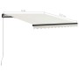 Manual retractable awning with cream LED 300x250 cm by vidaXL, Awnings - Ref: Foro24-3055221, Price: 276,76 €, Discount: %