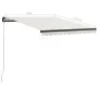 Manual retractable awning with cream LED 300x250 cm by vidaXL, Awnings - Ref: Foro24-3055221, Price: 277,01 €, Discount: %