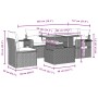 Set de muebles de jardín 6 pzas y cojines ratán sintético gris de , Conjuntos de jardín - Ref: Foro24-3267910, Precio: 413,78 €