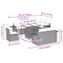 Gartenmöbel-Set 9-teilig mit grauen Polstern aus synthetischem Rattan von , Gartensets - Ref: Foro24-3268040, Preis: 624,15 €...