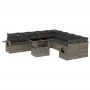 Gartensofagarnitur 11-teilig mit grauen Polstern aus synthetischem Rattan von , Gartensets - Ref: Foro24-3268170, Preis: 690,...