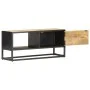 TV-Schrank mit geschnitzter Tür aus rauem Mangoholz, 90 x 30 x 40 cm von vidaXL, TV-Möbel - Ref: Foro24-320944, Preis: 112,35...
