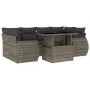 Gartensofagarnitur 7-teilig mit grauen Polstern aus synthetischem Rattan von , Gartensets - Ref: Foro24-3268390, Preis: 499,1...