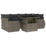 Set de sofás de jardín 7 pzas con cojines ratán sintético gris by , Garden sets - Ref: Foro24-3268390, Price: 490,62 €, Disco...