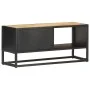 Mueble de TV puerta tallada madera de mango rugosa 90x30x40 cm de vidaXL, Muebles TV - Ref: Foro24-320944, Precio: 112,35 €, ...