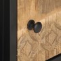 Mueble de TV puerta tallada madera de mango rugosa 90x30x40 cm de vidaXL, Muebles TV - Ref: Foro24-320944, Precio: 113,36 €, ...