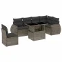 Set de sofás de jardín 7 pzas con cojines ratán sintético gris by , Garden sets - Ref: Foro24-3268570, Price: 489,95 €, Disco...
