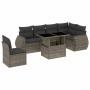 Set de sofás de jardín 7 pzas con cojines ratán sintético gris by , Garden sets - Ref: Foro24-3268570, Price: 488,55 €, Disco...