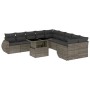 Gartensofagarnitur 11-teilig mit grauen Polstern aus synthetischem Rattan von , Gartensets - Ref: Foro24-3268800, Preis: 763,...