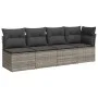 Gartensofagarnitur 11-teilig mit grauen Polstern aus synthetischem Rattan von , Gartensets - Ref: Foro24-3268800, Preis: 765,...