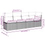 Gartensofagarnitur 11-teilig mit grauen Polstern aus synthetischem Rattan von , Gartensets - Ref: Foro24-3268800, Preis: 763,...