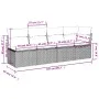 Gartensofagarnitur 11-teilig mit grauen Polstern aus synthetischem Rattan von , Gartensets - Ref: Foro24-3268800, Preis: 765,...